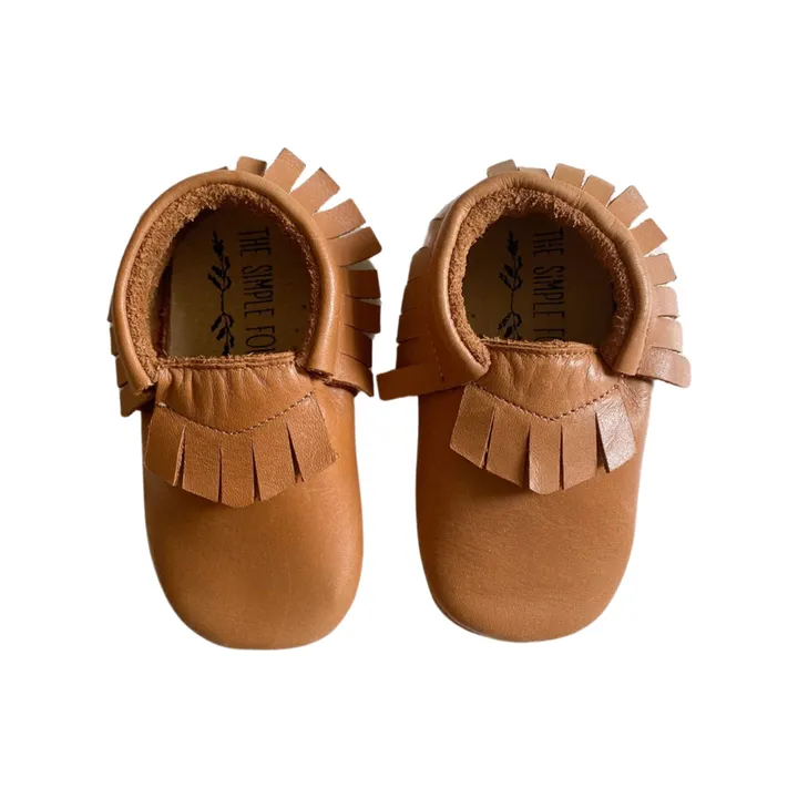 The Simple Folk Chaussons de Bébé Franges | Camel