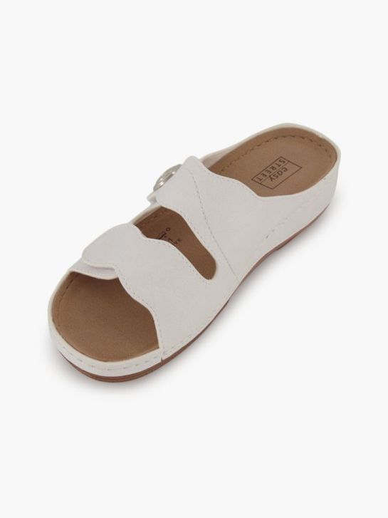 Easy Street Tieffussbett-Pantolette Weiss