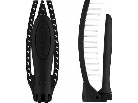 OLIVIA GARDEN_On The Go Detangle & Style compact hair brush with mirror