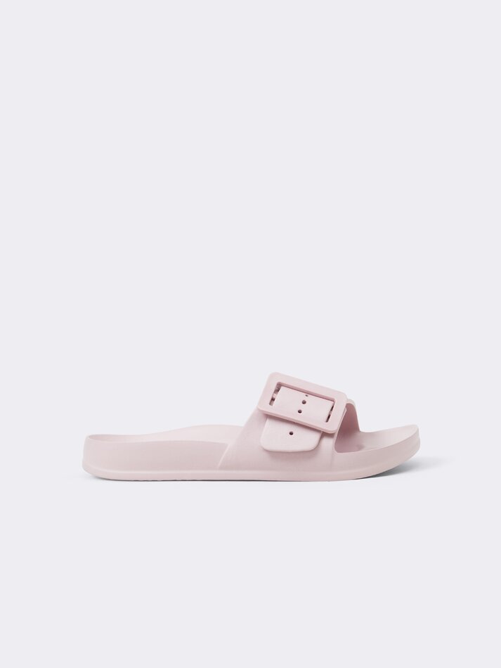 Sandália com fivela - Rosa