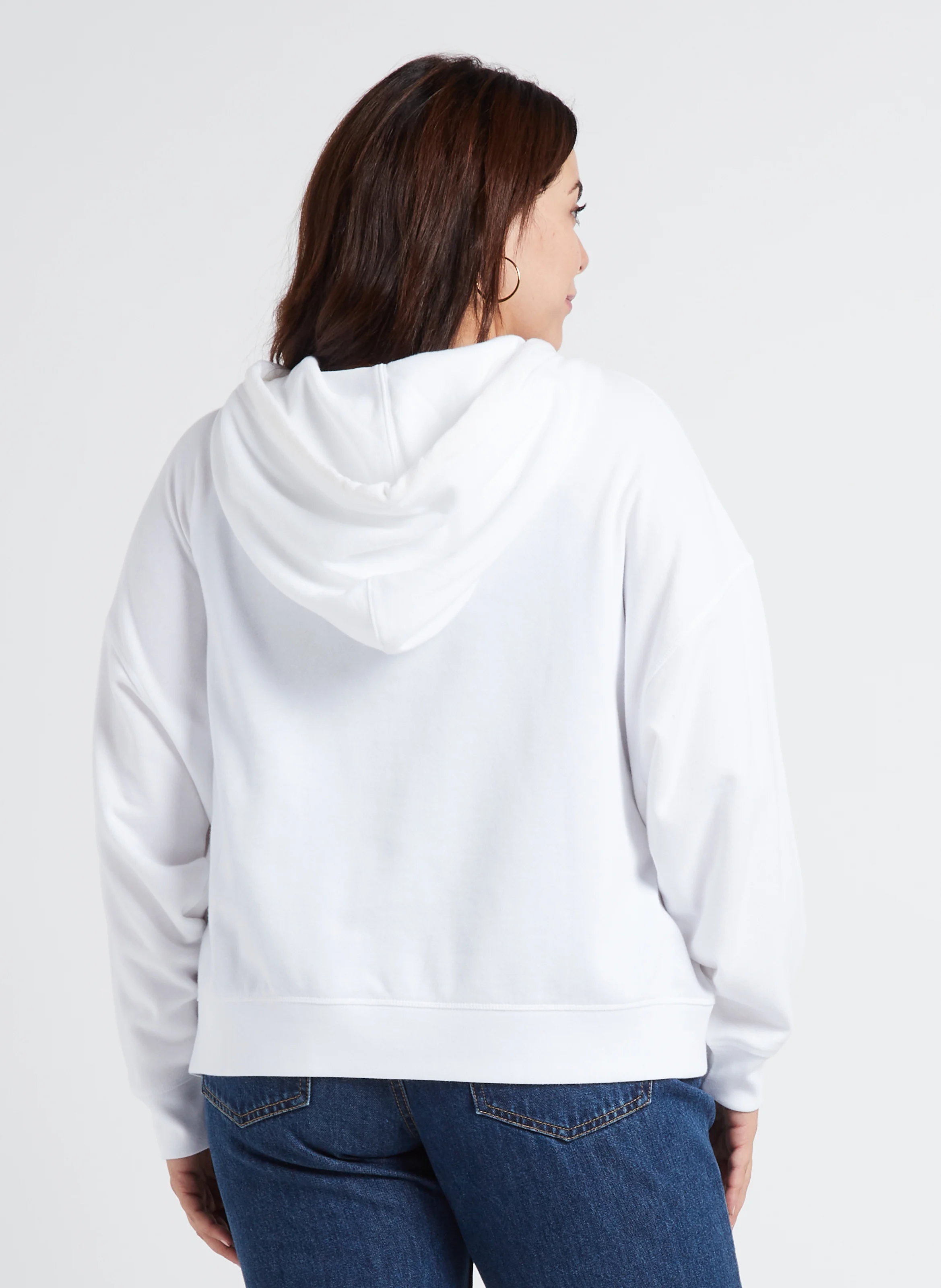 PL GR AUTHENTIC HOODIE - Sweat sérigraphié en coton mélangé| Blanc