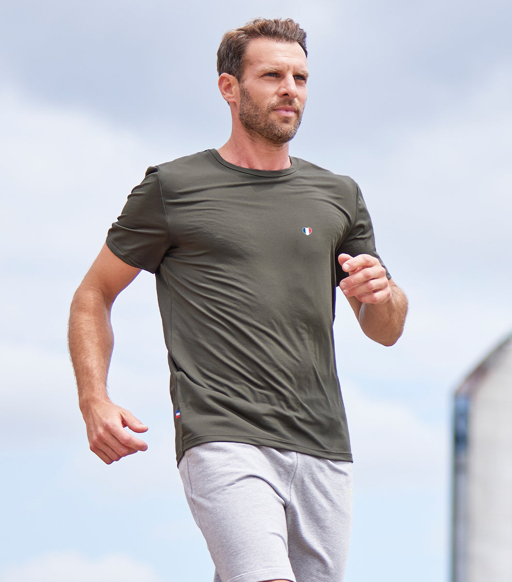 T-shirt Homme Sport Kaki - Iconique
