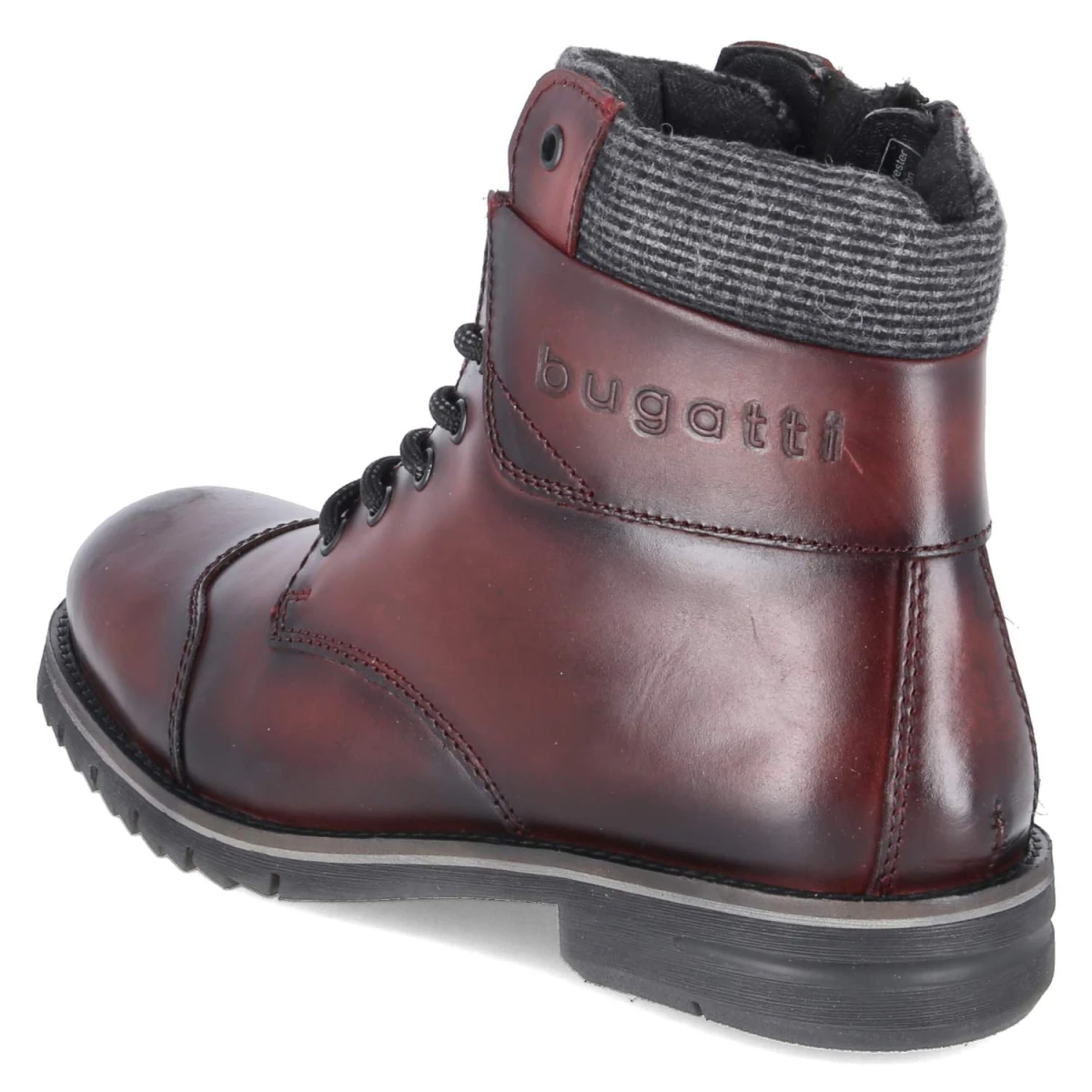 BugattiSchnürboots - dark red