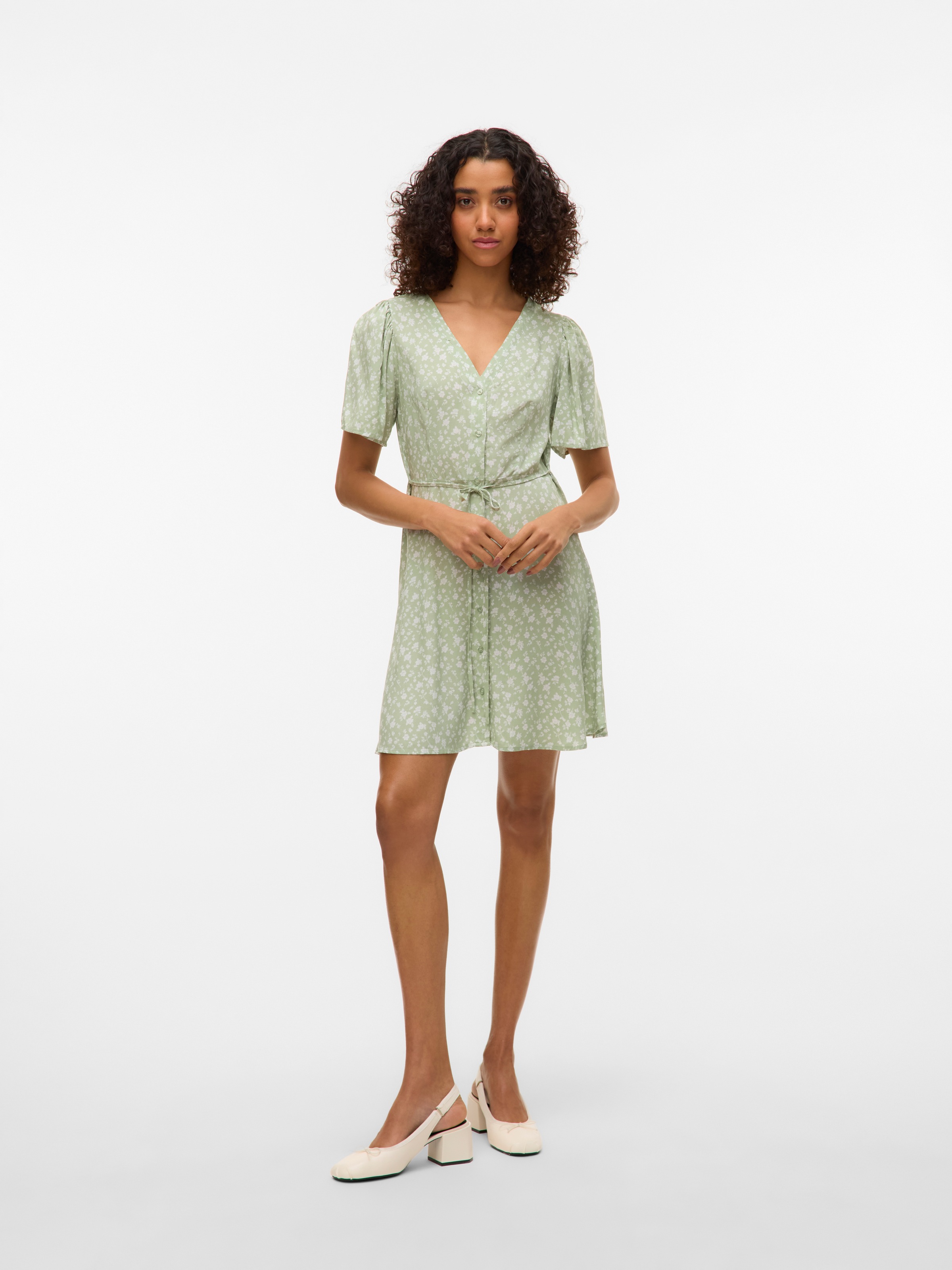 Vero Moda Minikleid »VMALBA SS SHORT DRESS WVN NOOS« Sommerkleid,