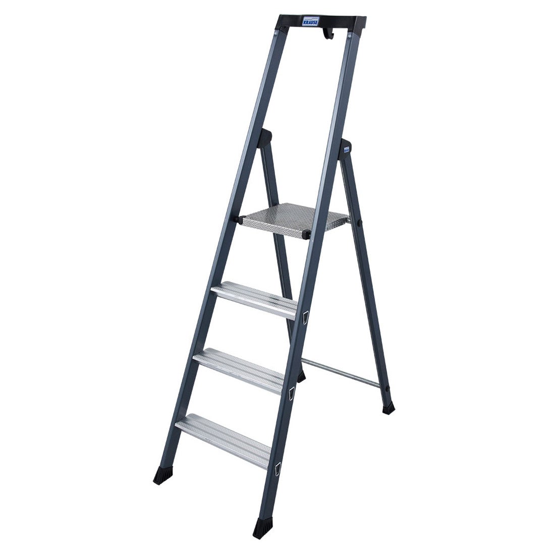Krause SePro S trapladder, geanodiseerd, 4 treden