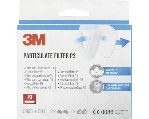 Deeltjesfilter P3 3M™ 5935PRO2, beschermingsniveau FFP3, 1 paar