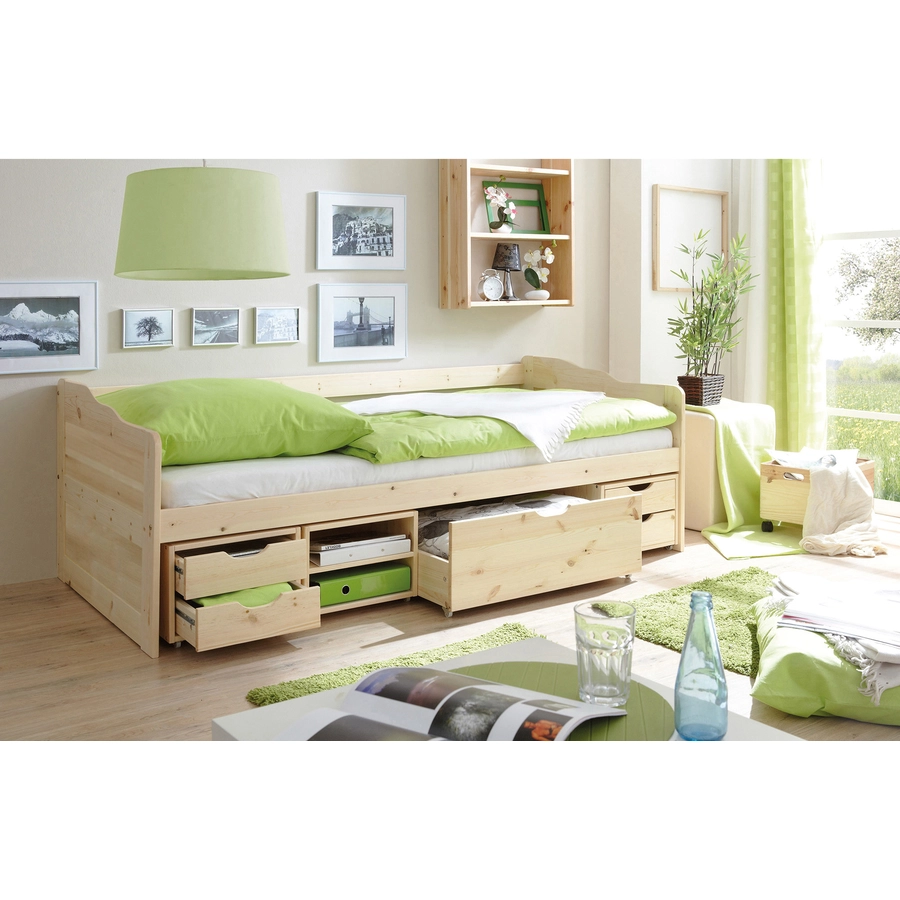 TICAA Sofabett Funktionsbett Gästebett Marlies Kiefer Natur Natur