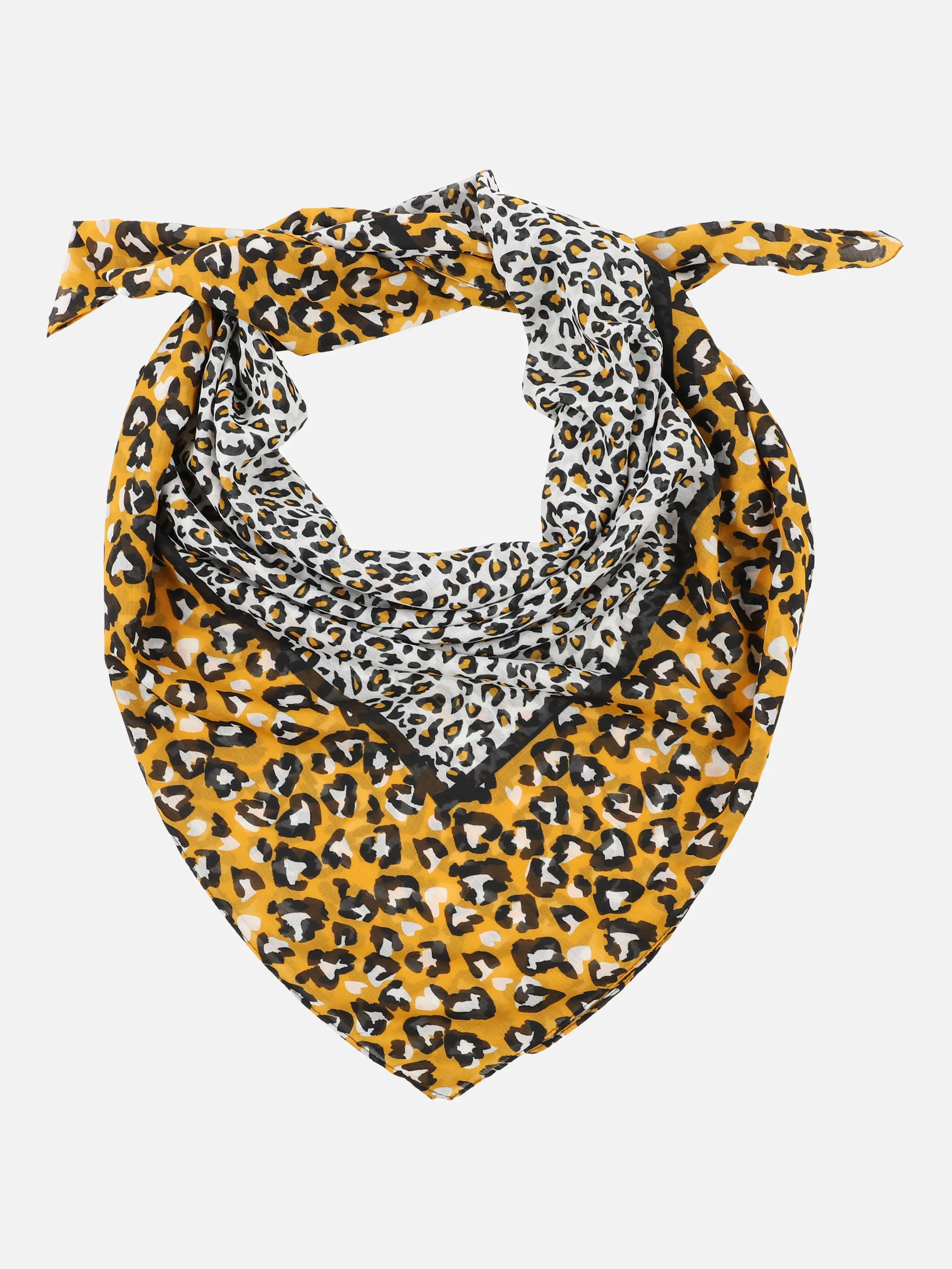 Damen Schal mit farbigem Leoprint