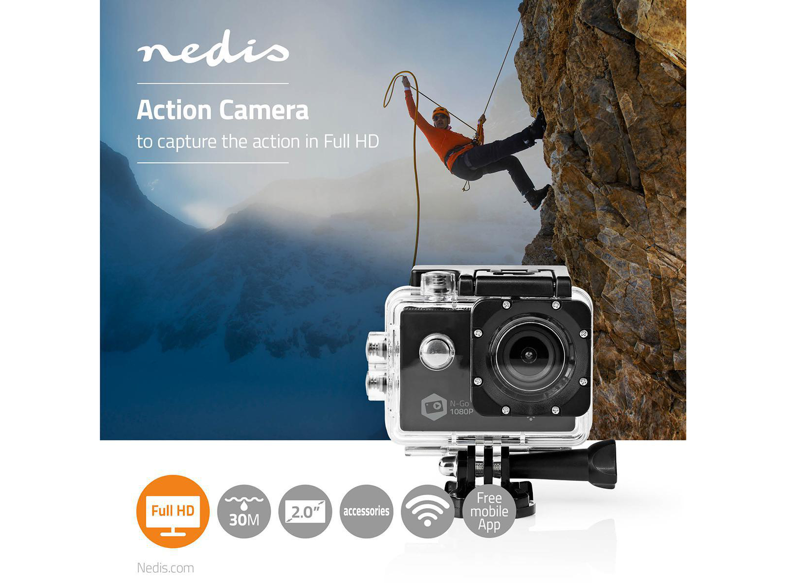 ACTION CAM NEDIS 1080 ACAM21BK