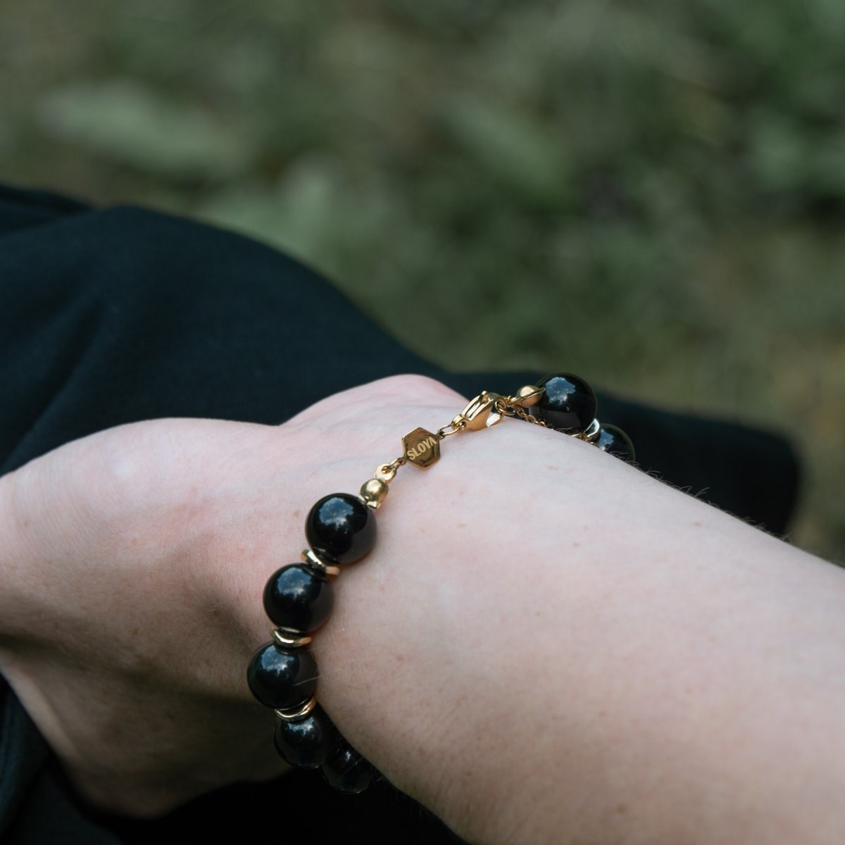 Bracelet Kamelia en pierres naturelles Obsidienne
