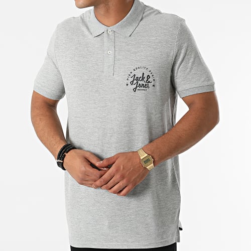 Polo Manches Courtes Kimbel Gris Chiné