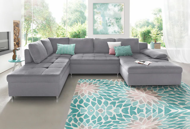 sit&more Wohnlandschaft »Labene U-Form« wahlweise mit Bettfunktion und Bettkasten