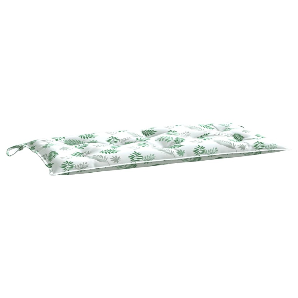 Coussins de banc de jardin lot de 2 motif de feuilles tissu