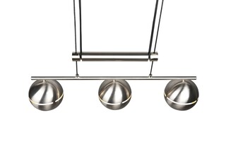 Fletcher Pendelleuchte grau, silber, 313300307, B/H/T: 75 / 150 / 15 cm, Metall