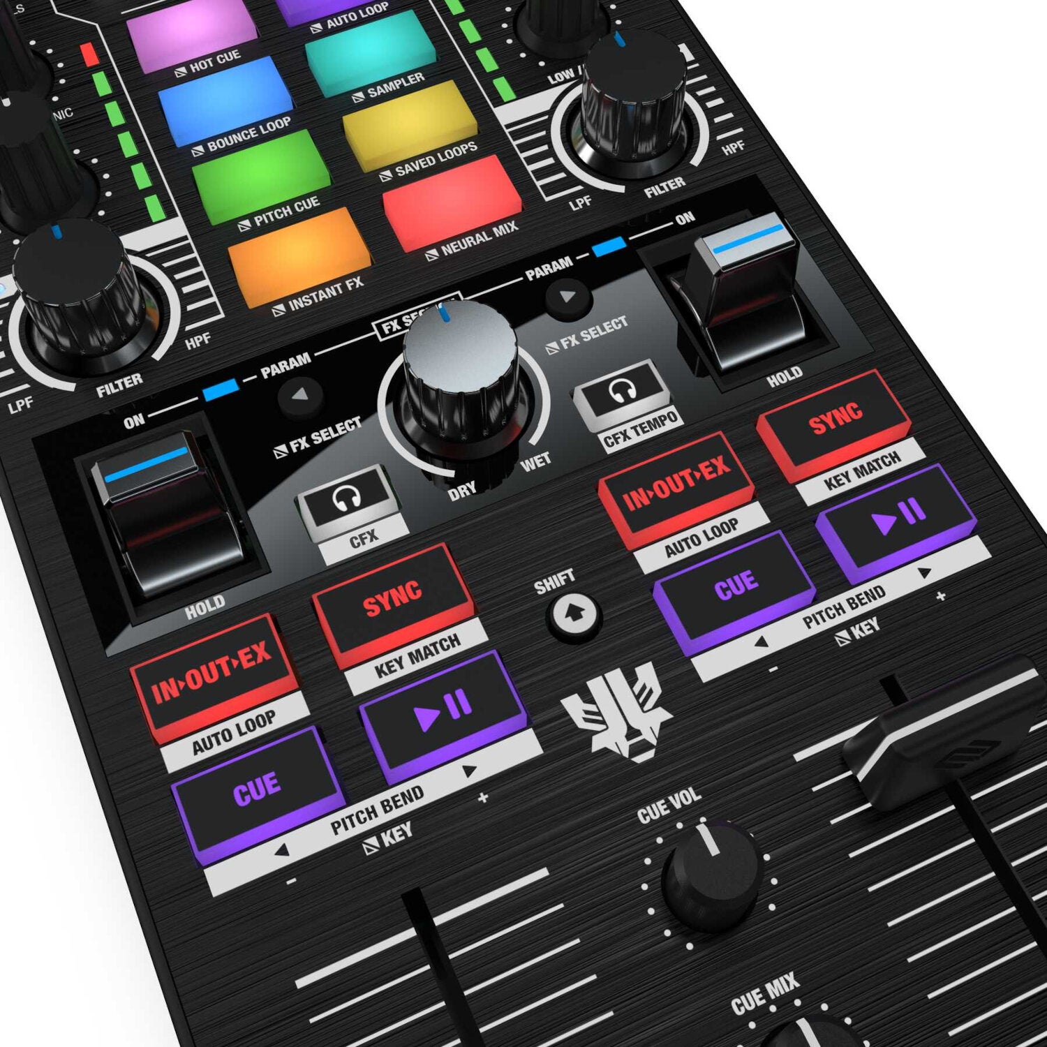 Reloop Mixtour Pro portable 4-decks DJ-controller voor Algoriddim