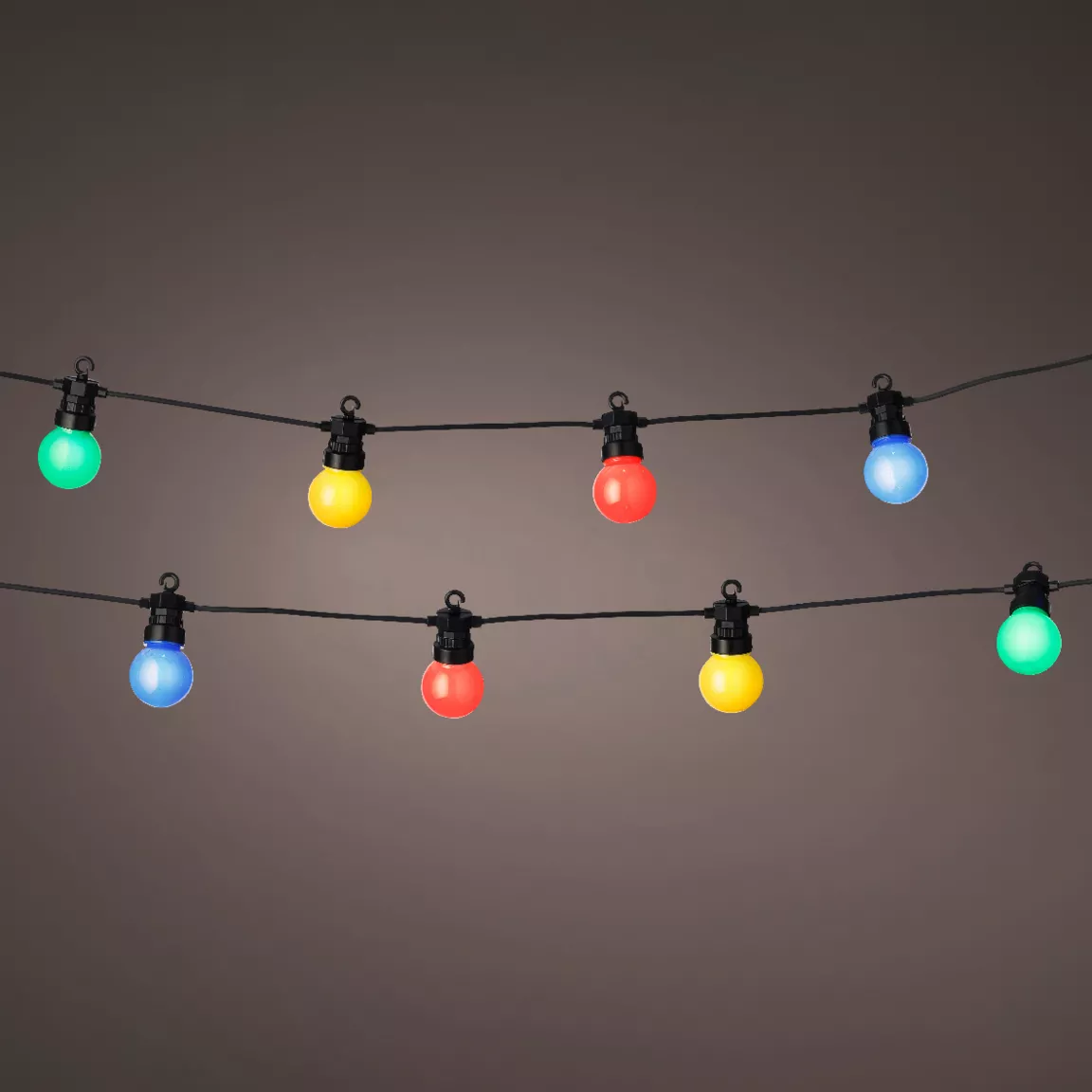 Guirlande lumineuse jardin 9,5 m 20 LED Guinguette Garden Multicolore
