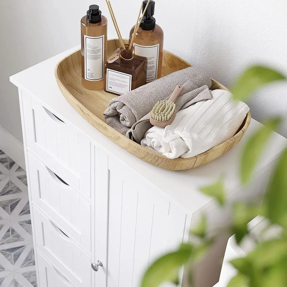 Bobbel Home Badkamerkast - 4 Lades - MDF - Wit