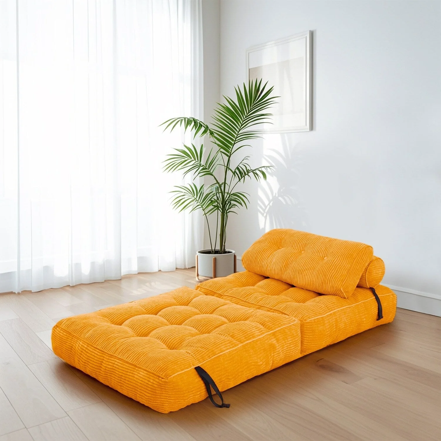 8 Corduroy Folding Couch Sofa Bed,Single