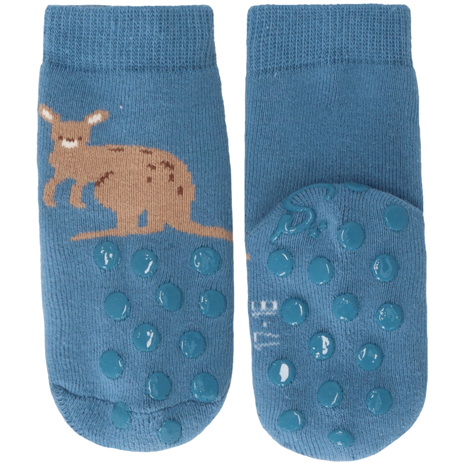 Sterntaler ABS-Krabbelsocken DP Känguru mittelblau