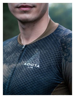 Maillot Manches Courtes Adicta Lab Valent V3 Vert Olive / Noir