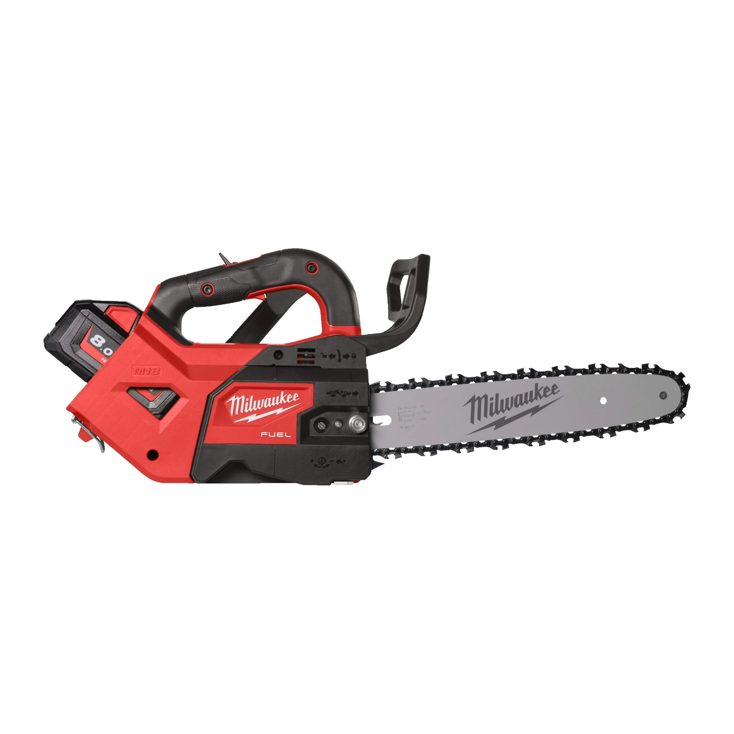 Milwaukee M18 FTHCHS30-802 18V Li-ion accu kettingzaag set (2x 8.0Ah accu) met handgreep - 30cm