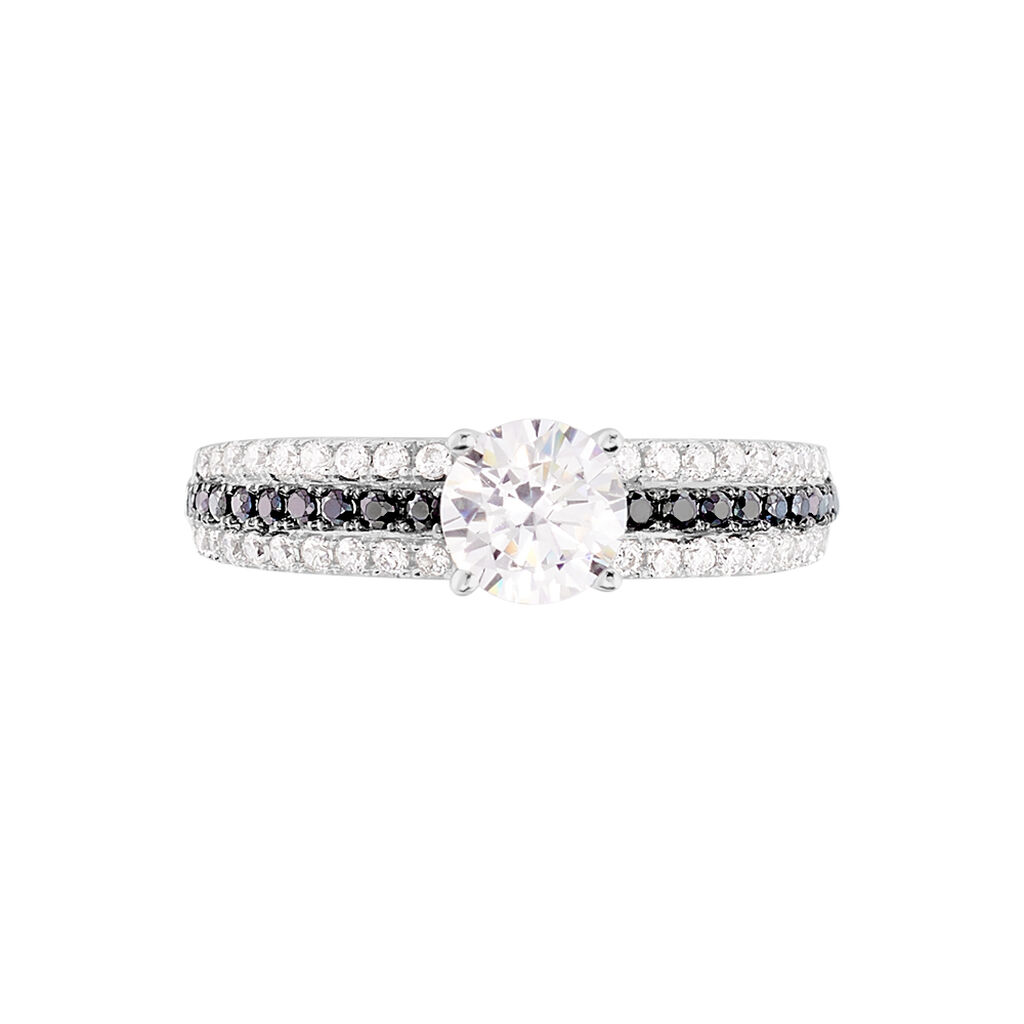 Bague Solitaire Katrina Or Blanc Oxyde De Zirconium