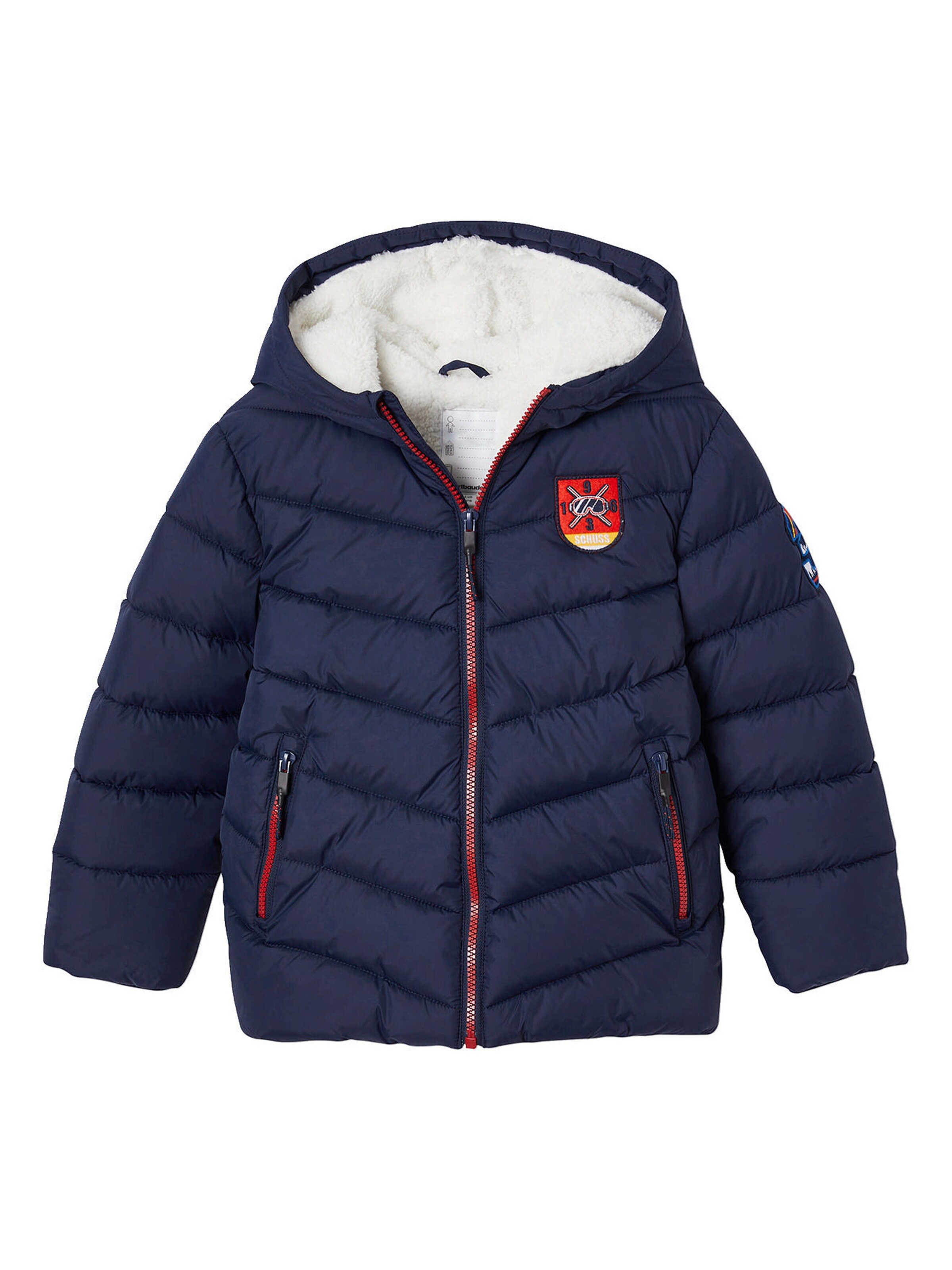 Vertbaudet Jungen Skijacke mit Fleecefutter und Recycling-Polyester marine