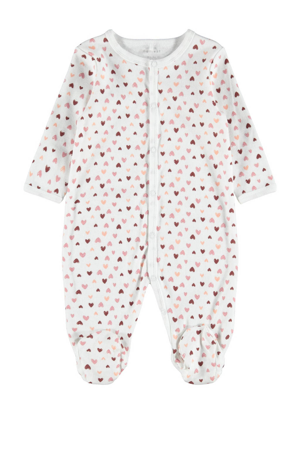 NAME IT pyjama NBFNIGHTSUIT- set van 3 roze/wit
