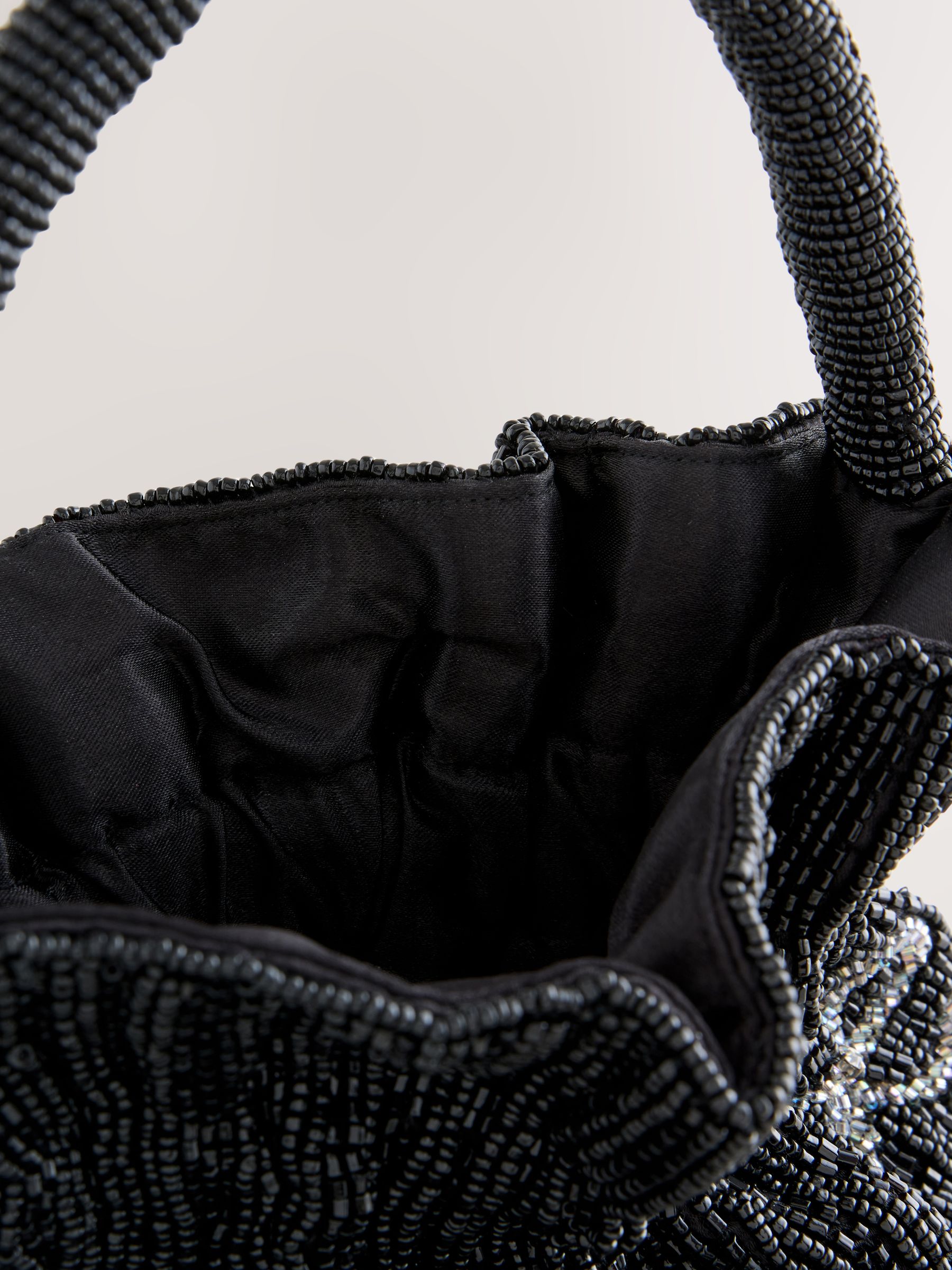 Zwart - Sparkle Bow Embellished Bucket Bag