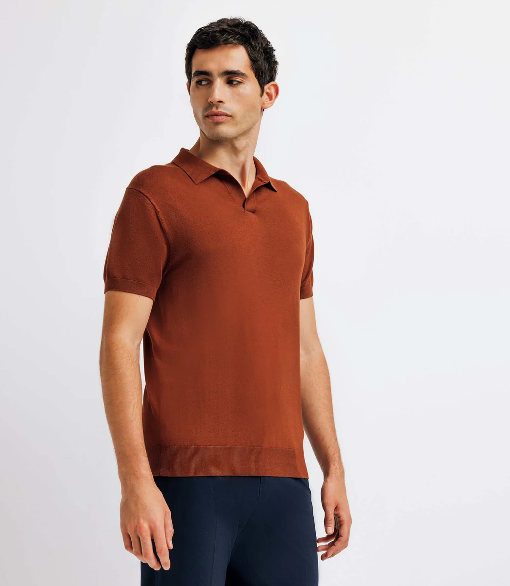 Polo en maille truffe
