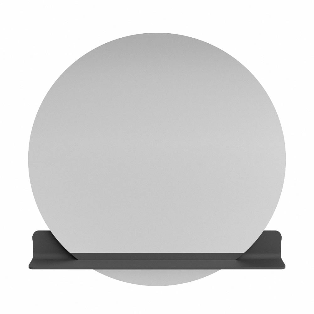 Mondiaz Spot spiegel rond Ø100cm met planchet dark grey