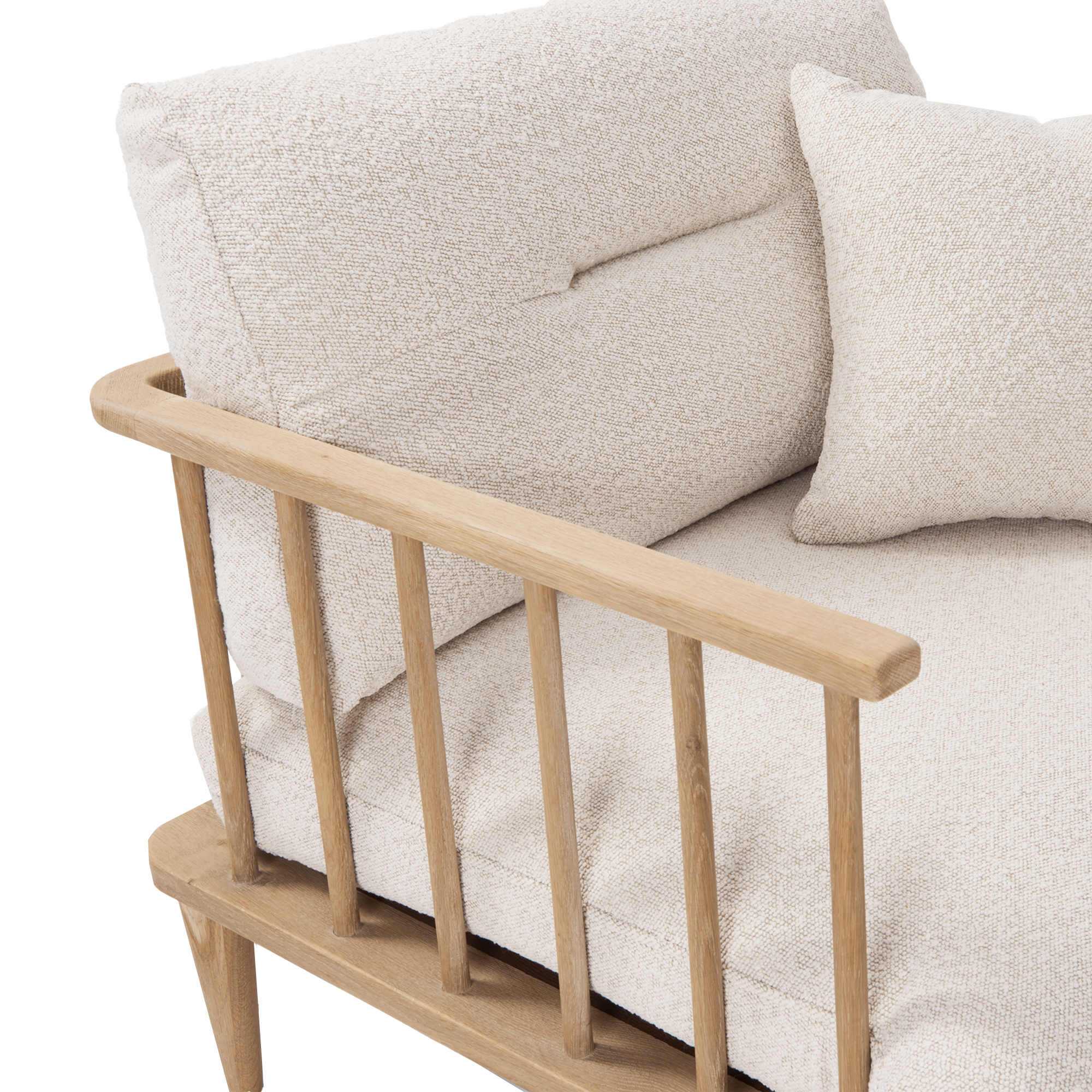 Fauteuil Woody bouclé naturel
