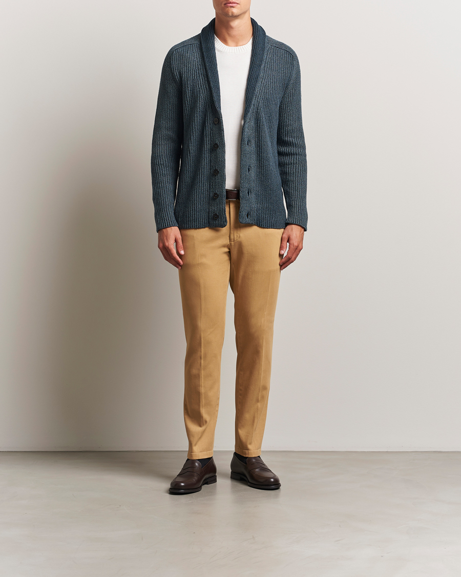 Boglioli Cotton Twill Trousers Beige