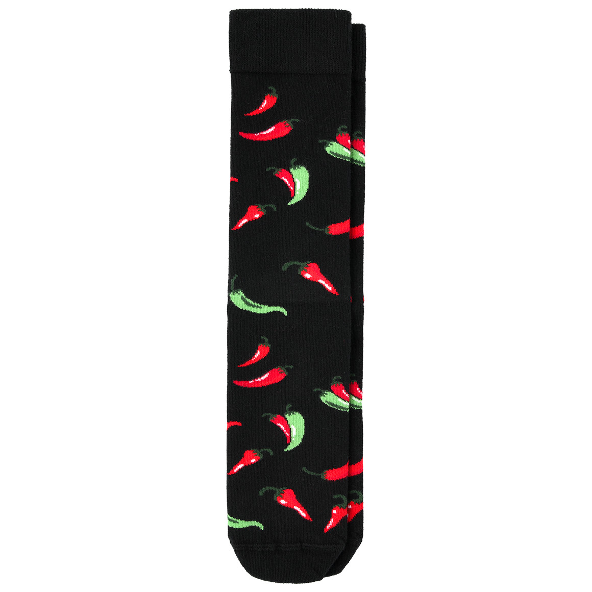 VanVaan 1 Paar Herren Socken mit Chilis allover schwarz