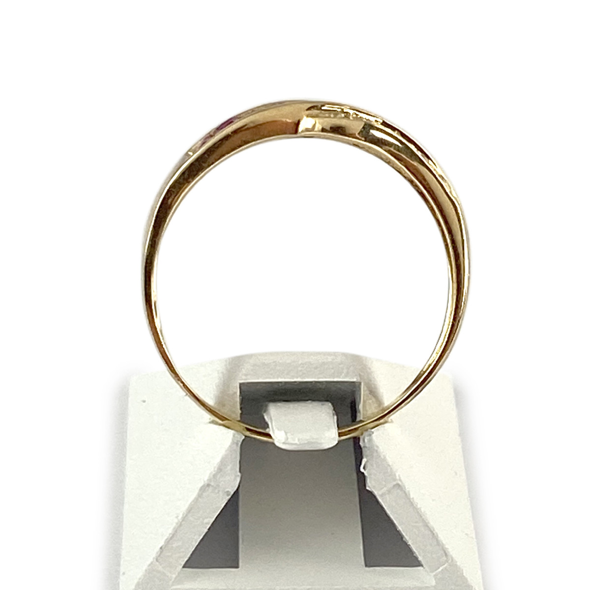 Bague d'occasion or 750 jaune rubis diamant