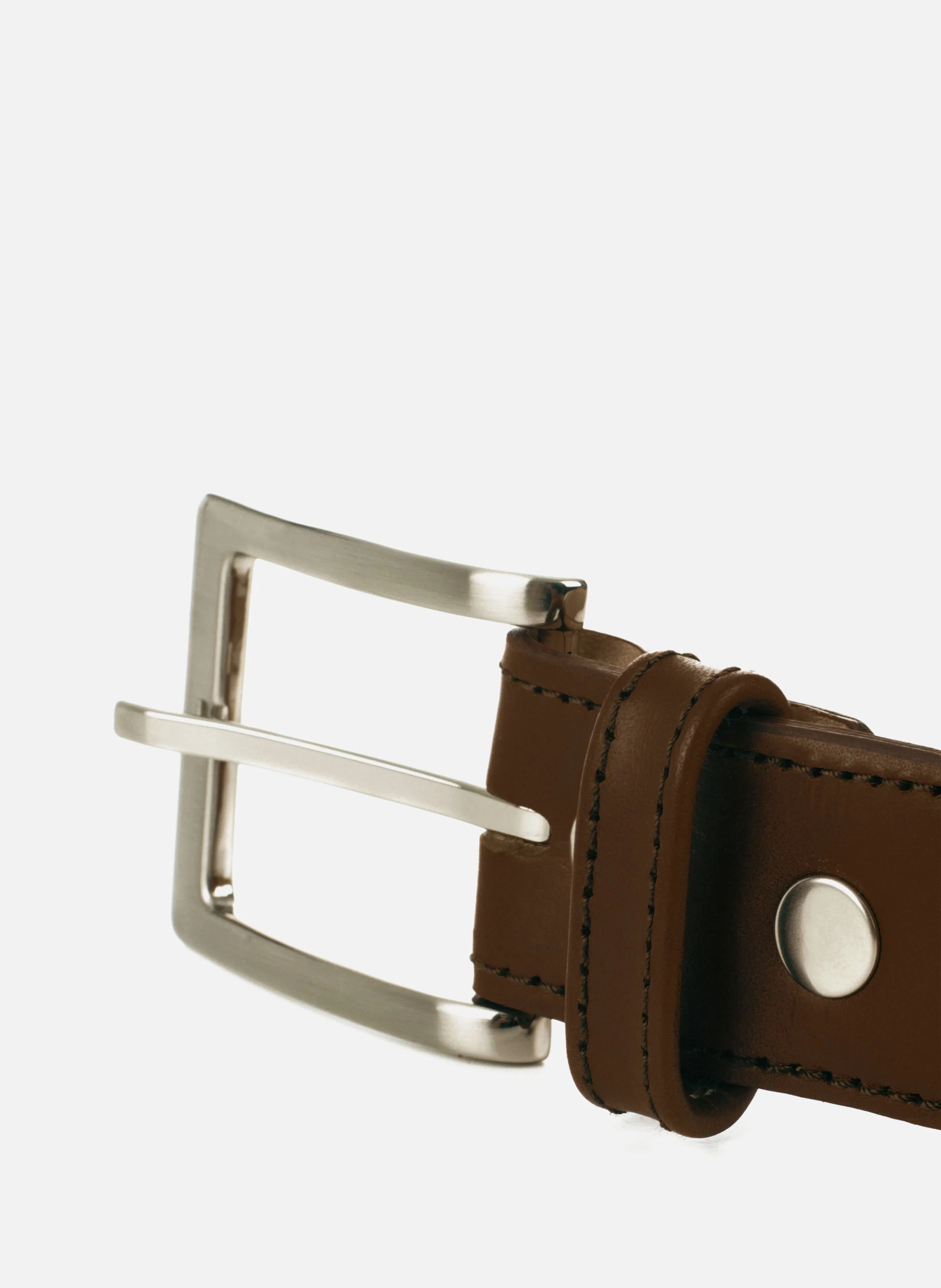 Ceinture classique cuir lisse | Marron