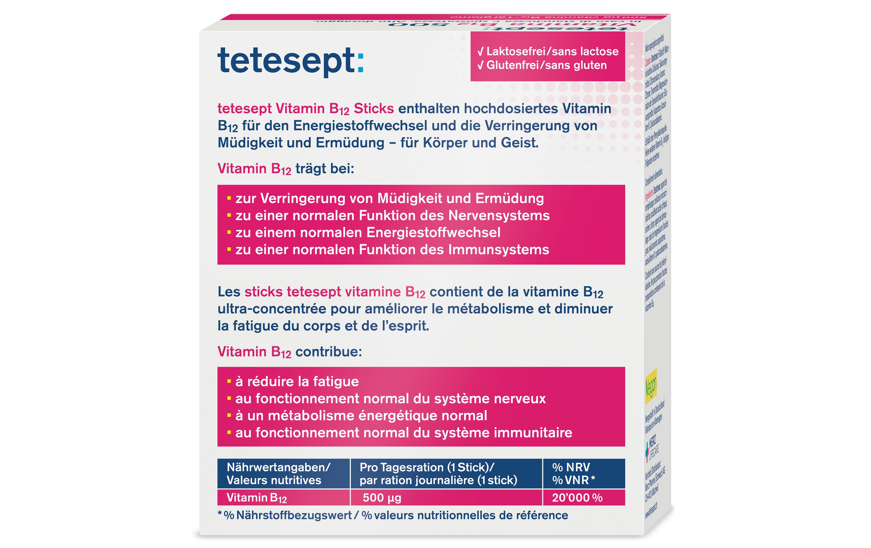 Vitamin B12 Depot 500 mcg 30 StückNahrungsergänzungsmittel mit Vitamin B12