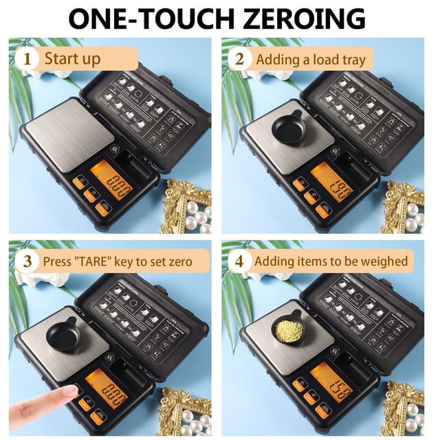 Genopladelig digital lommevægt 200 g/0,01 g