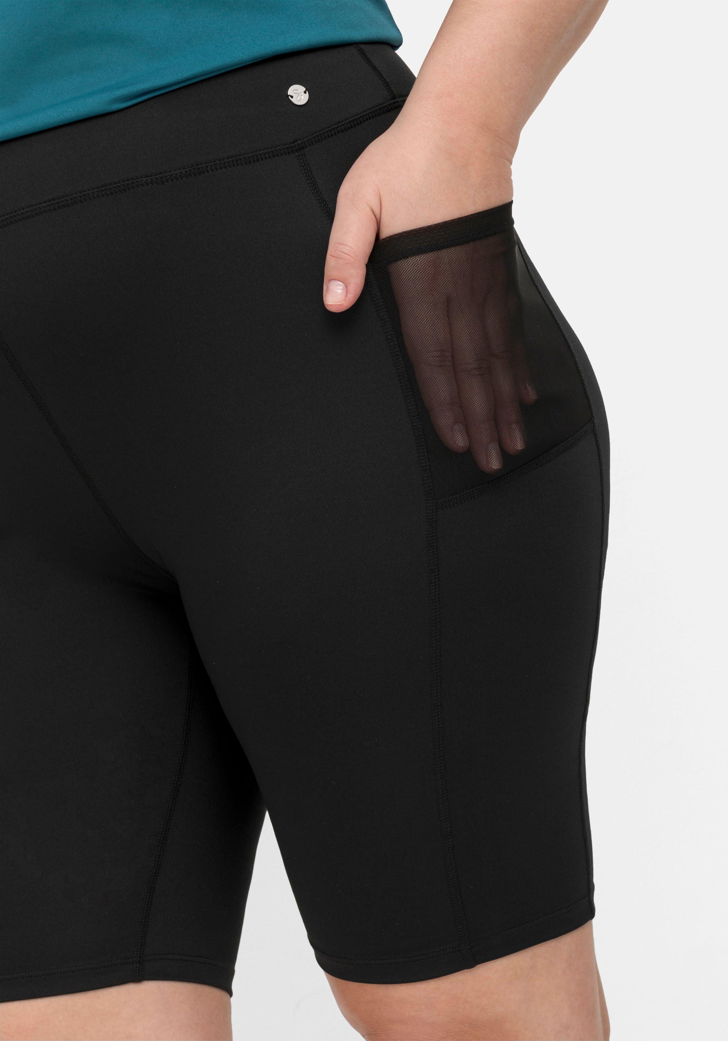 Radlerhose aus Funktionsmaterial, mit Mesh-Taschen