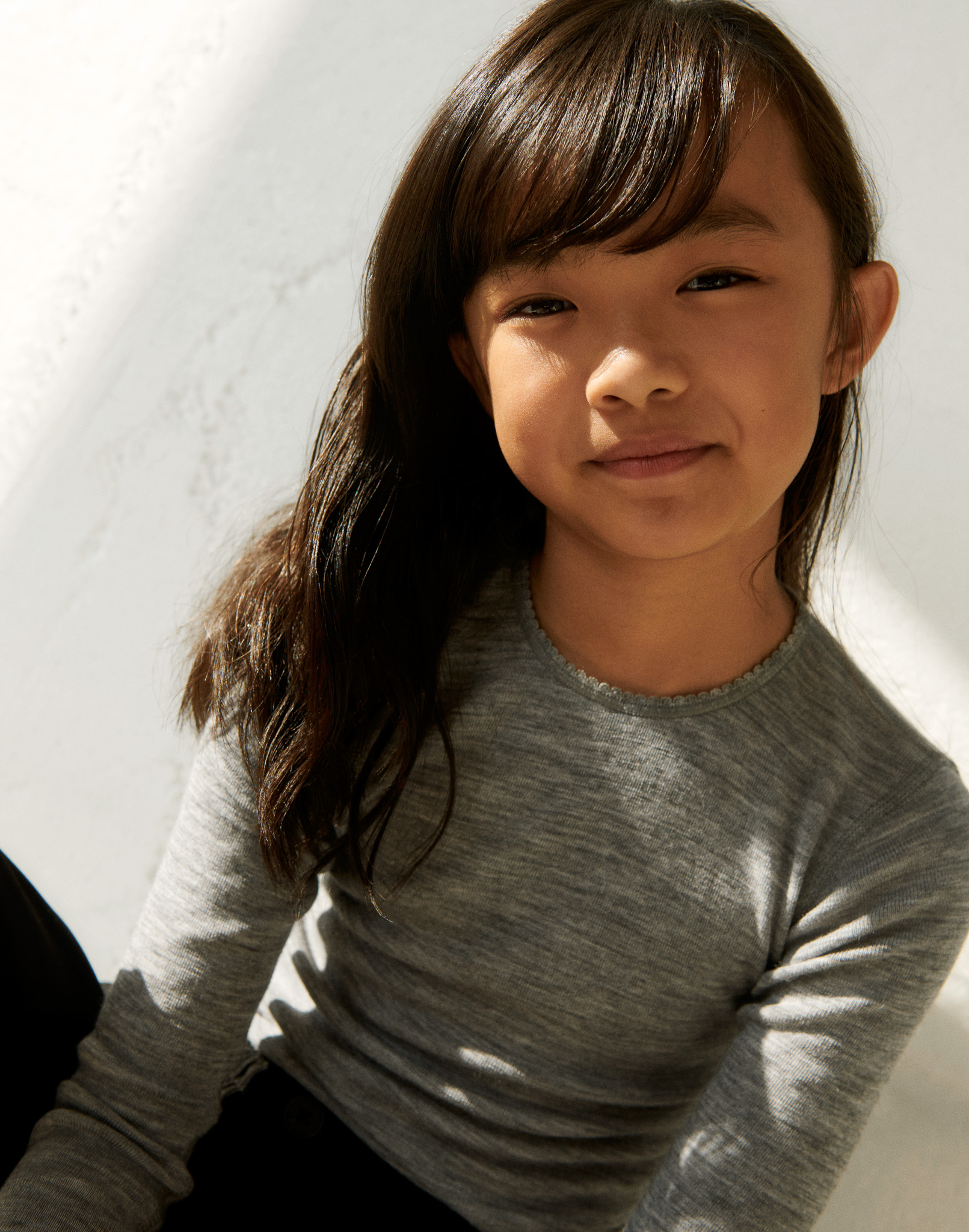 Shirt van merinowol voor kinderen in Natuur