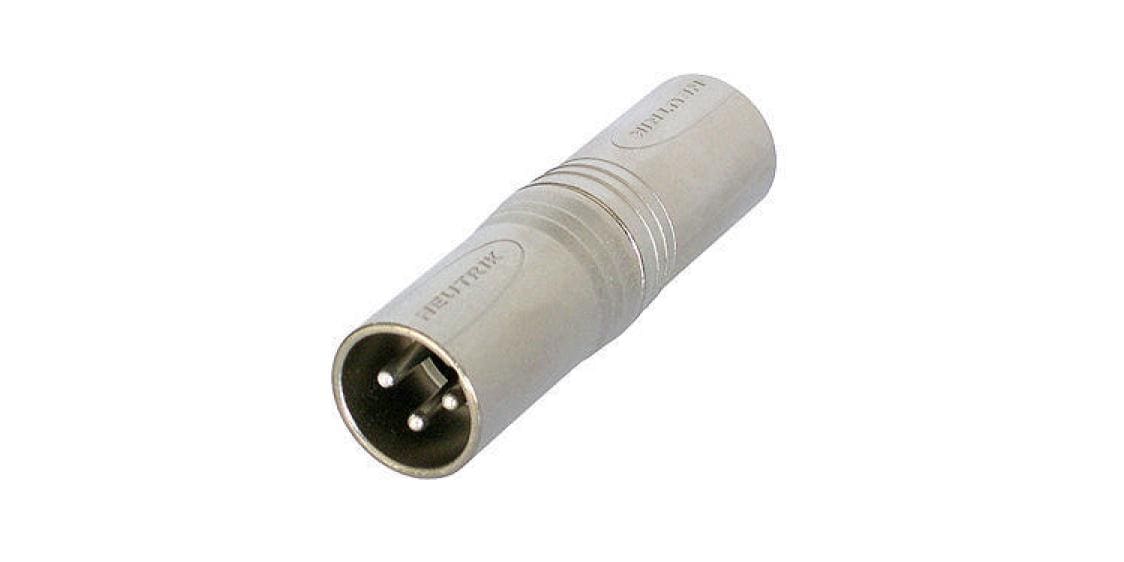 Neutrik Audio-Adapter NA3MM XLR 3 Pole, male - XLR 3 Pole, Adapter, XLRm auf XLRm