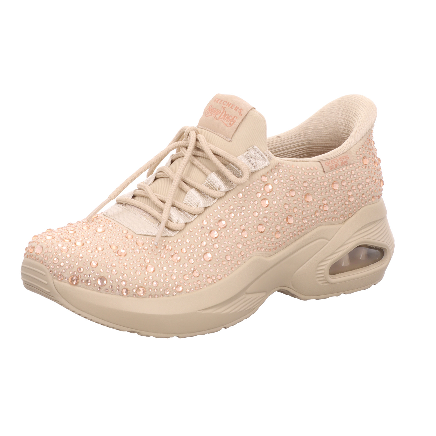 Skechers Damen-Sneaker-Slipper Beige