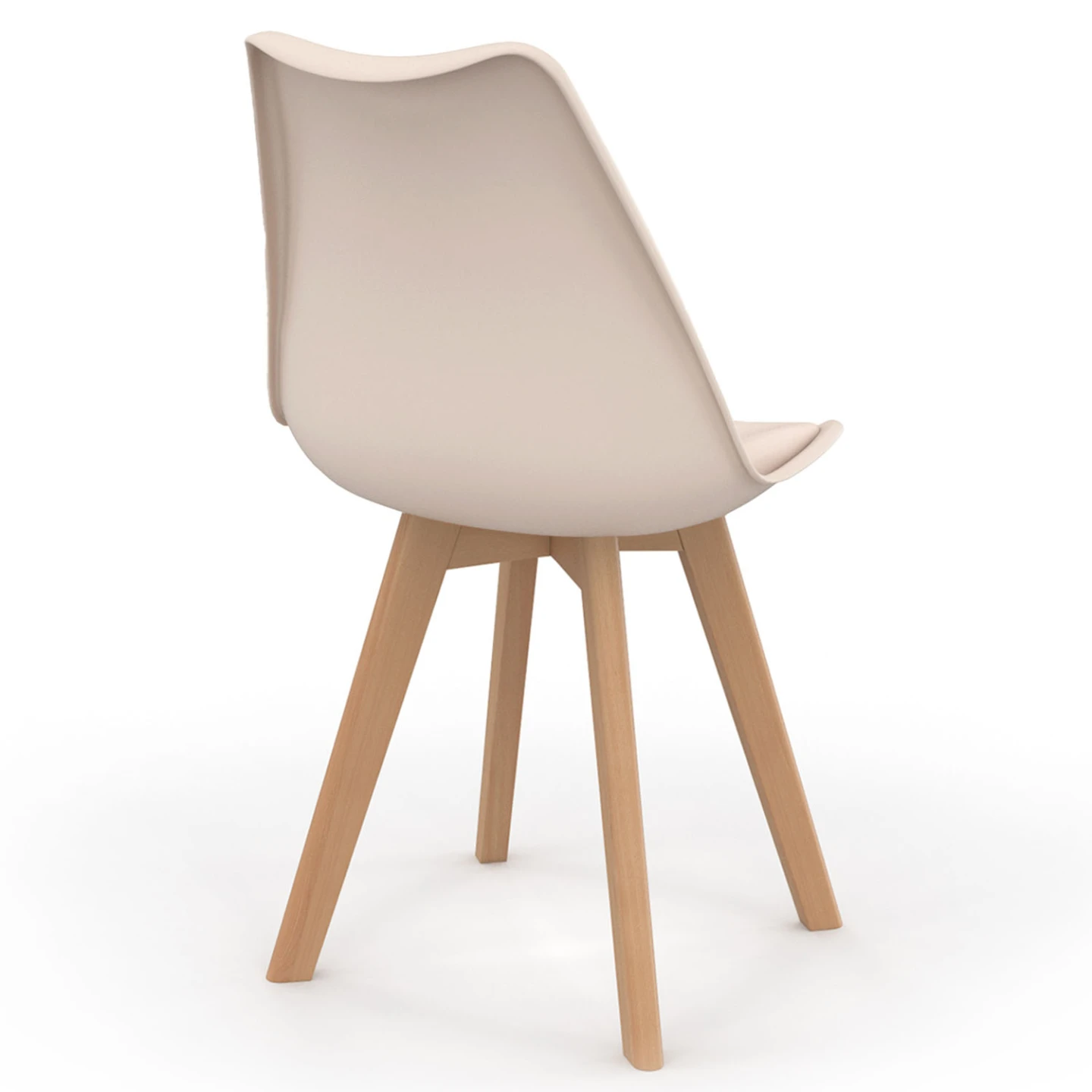 Lot de 6 chaises scandinaves SARA mix color taupe, beige et blanc