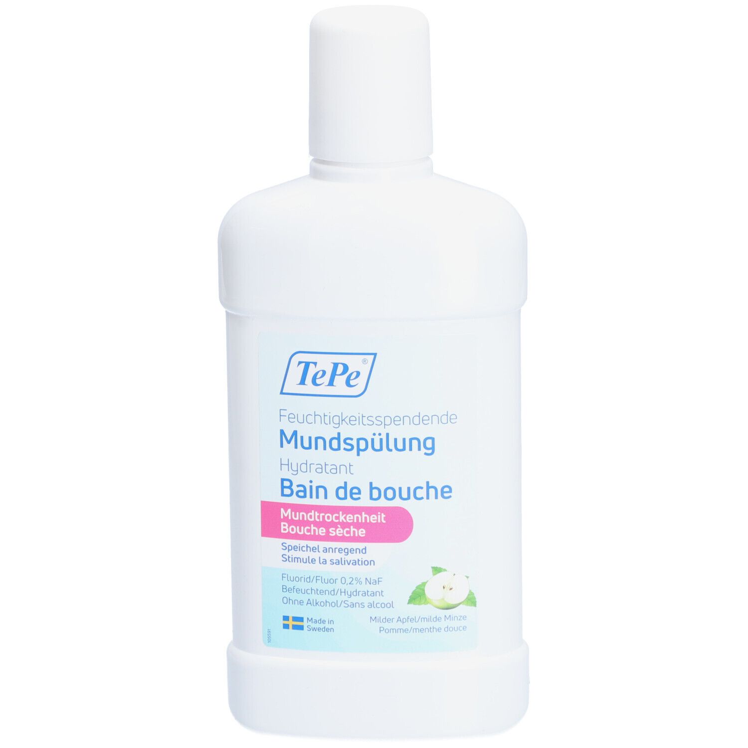 TePe® Feuchtigkeitsspendende Mundspülung Milder Apfel/milde Minze