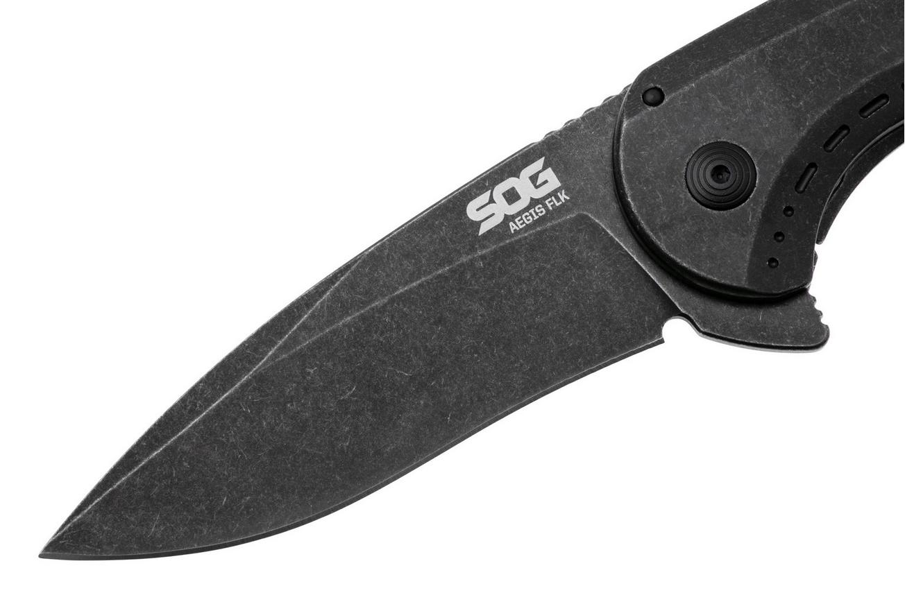 SOG Aegis FLK 2.0 14-41-05-43, Black PVD 8Cr13MoV, Black Stainless Steel zakmes