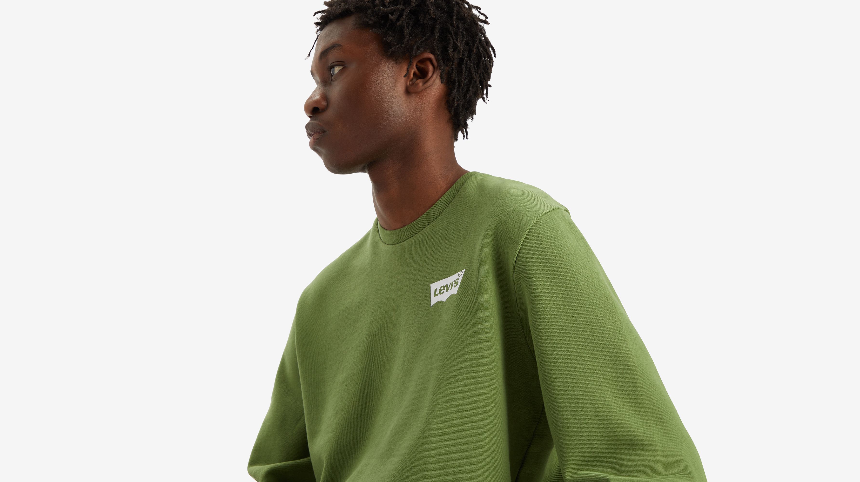 Sweat-shirt col rond graphique Standard - Batwing Crew Dill - Vert