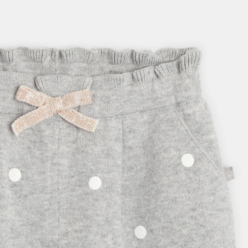 Short maille tricot gris bébé fille Gris ou noir