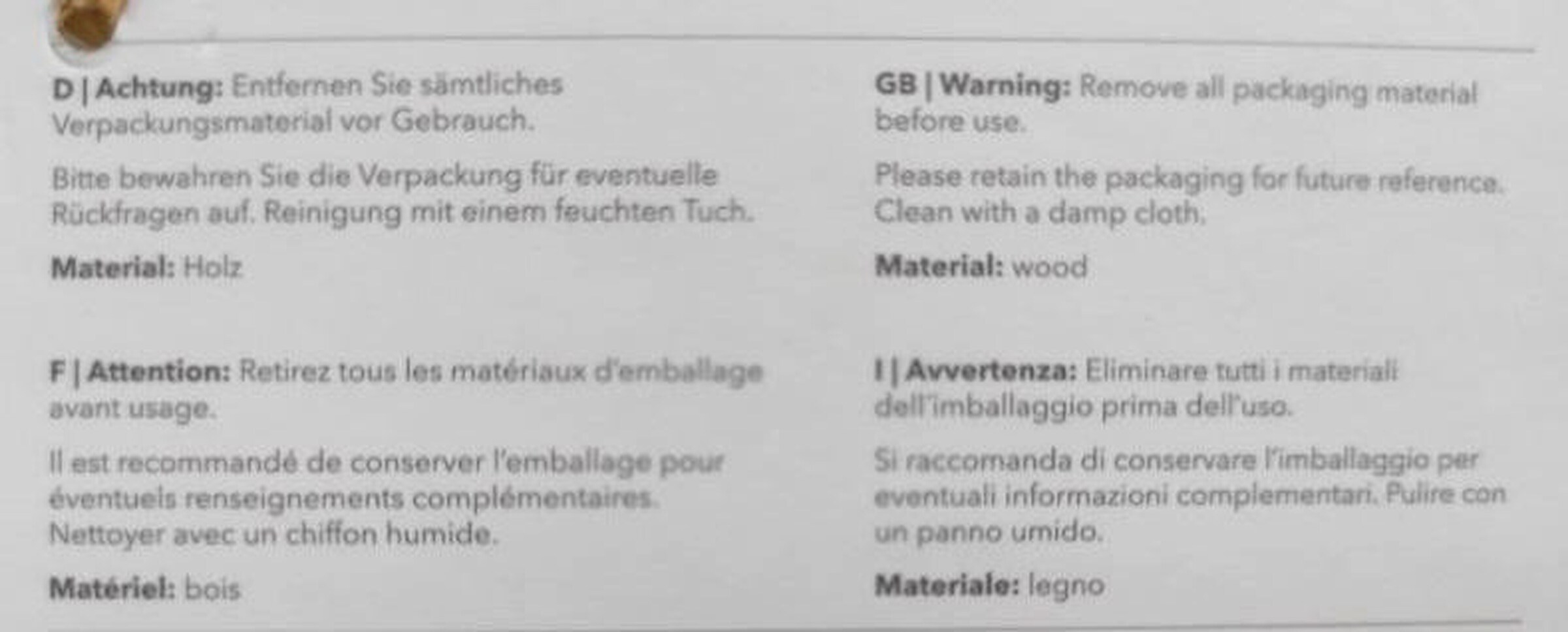 Bieco Beißring Holz Vogel - ab Geburt Orange
