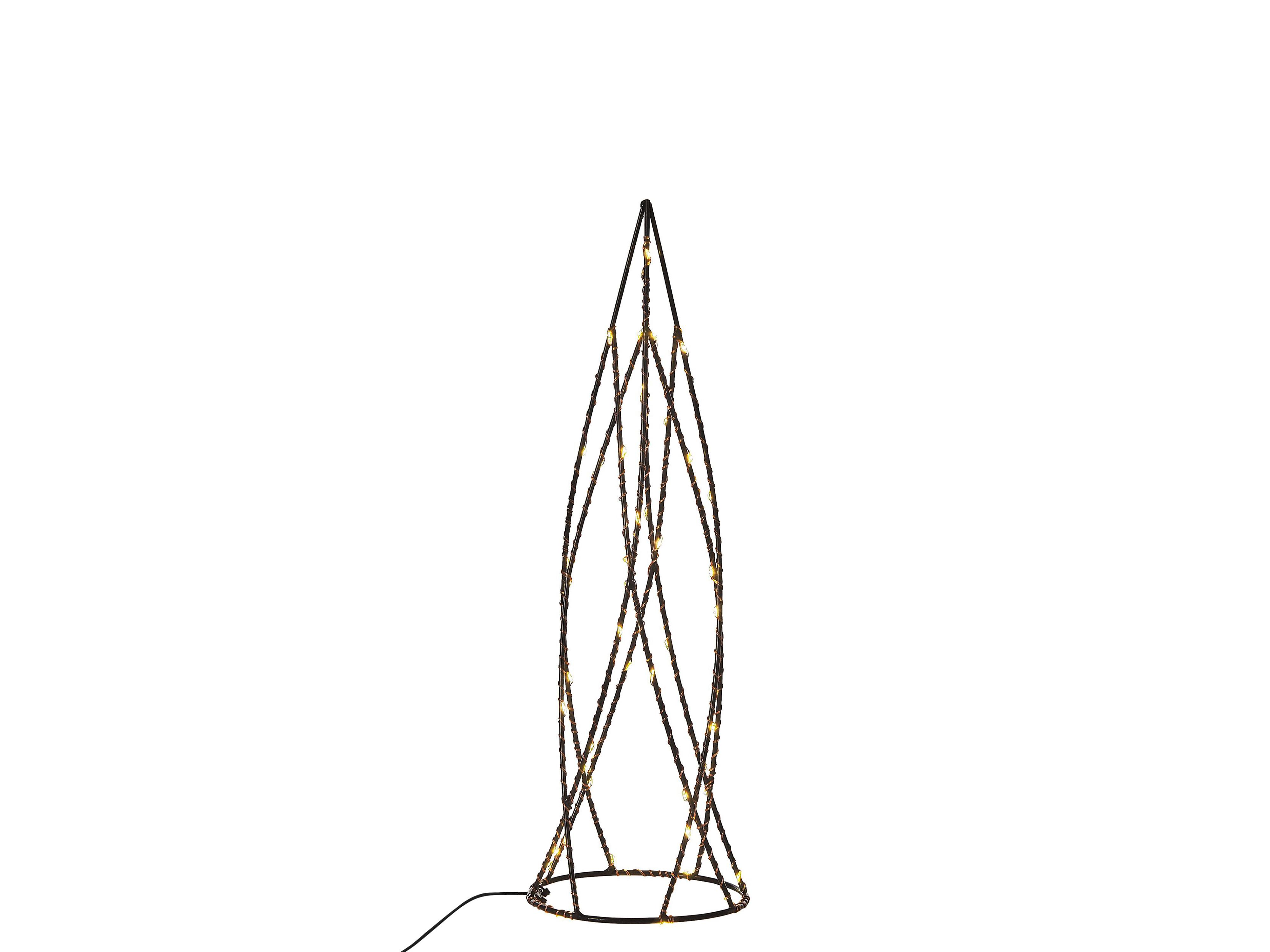 Set van 2 kerstdecoraties LED NEIDEN Kerstboom 52/38 cm Zilver