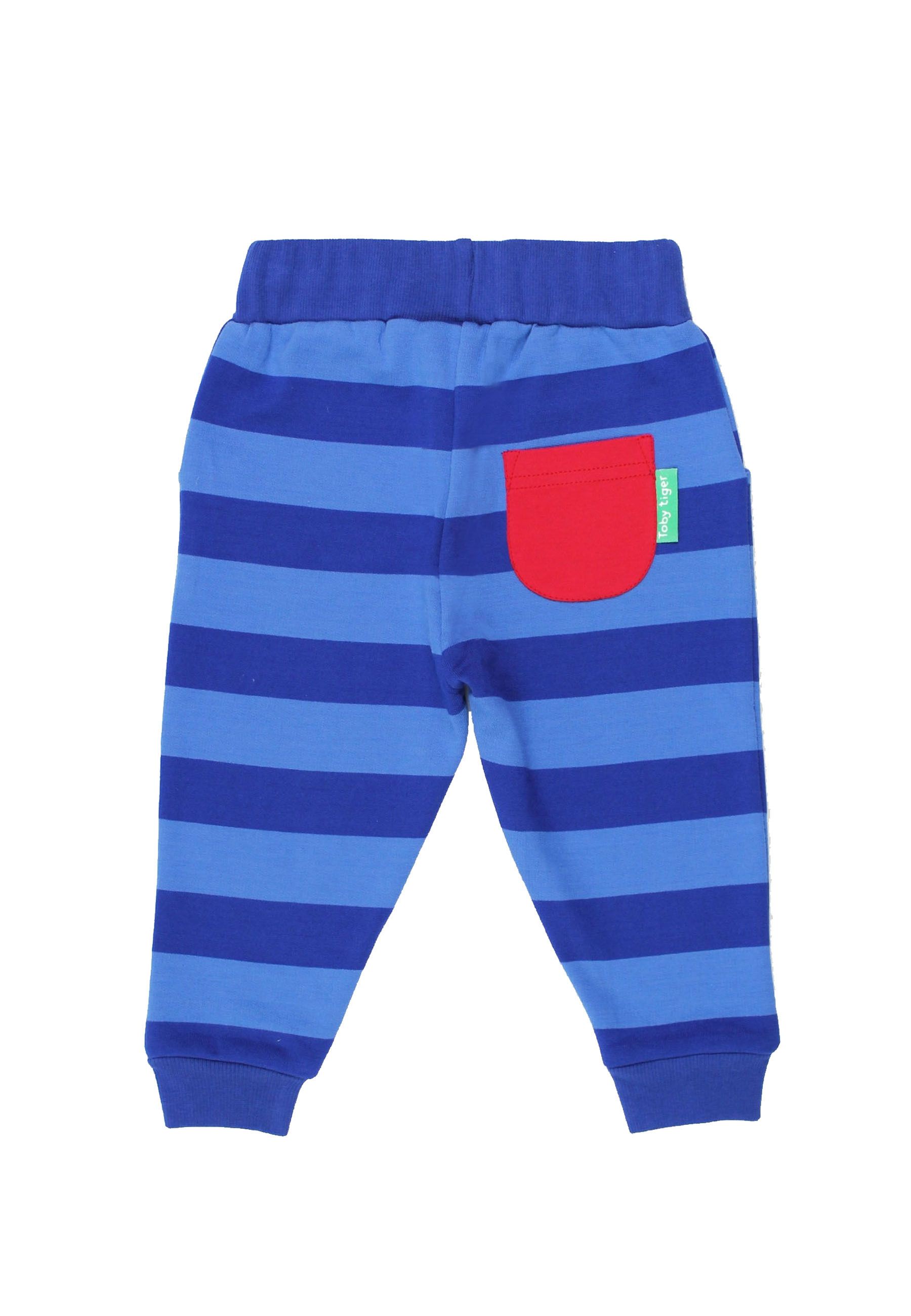 Toby Tiger Gestreifte Babyhose , blau gestreift